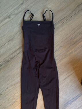 437 Brown One-Piece Jumpsuit with Thin Straps
